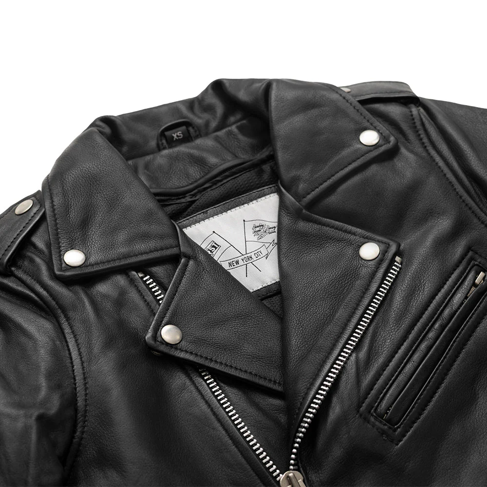 Lesley - Women's Motorcycle Leather Jacket - BHBR - Image 7