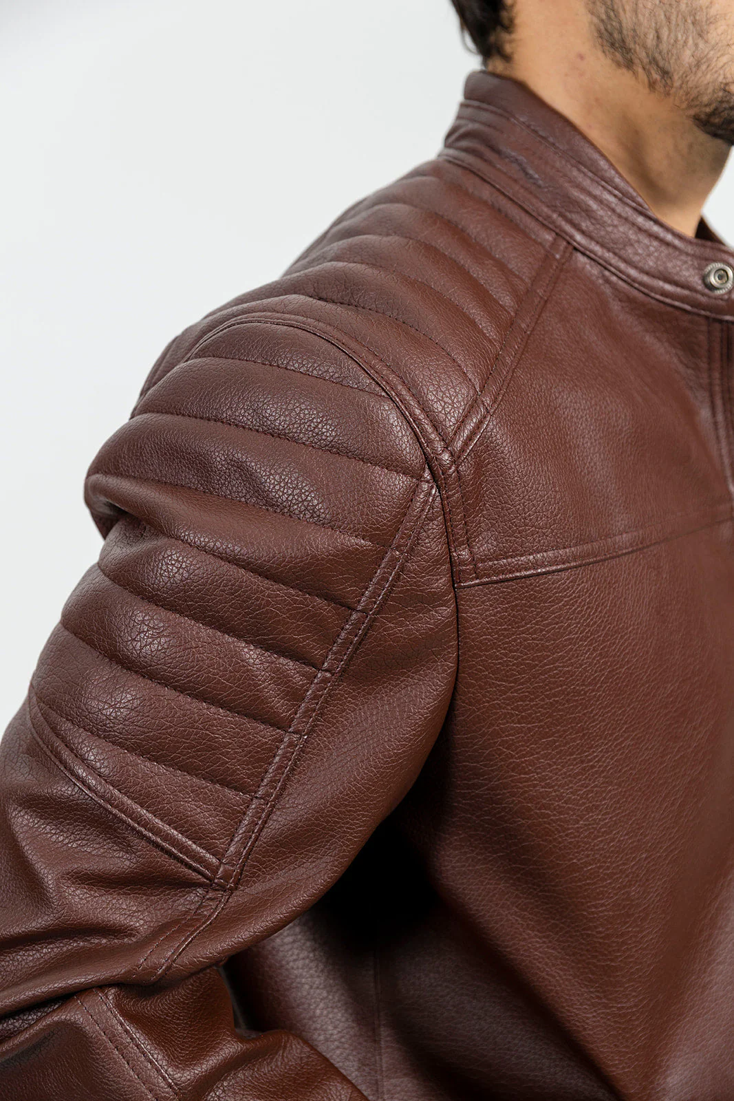 Logan Men's Vegan Faux Leather Jacket - Image 5