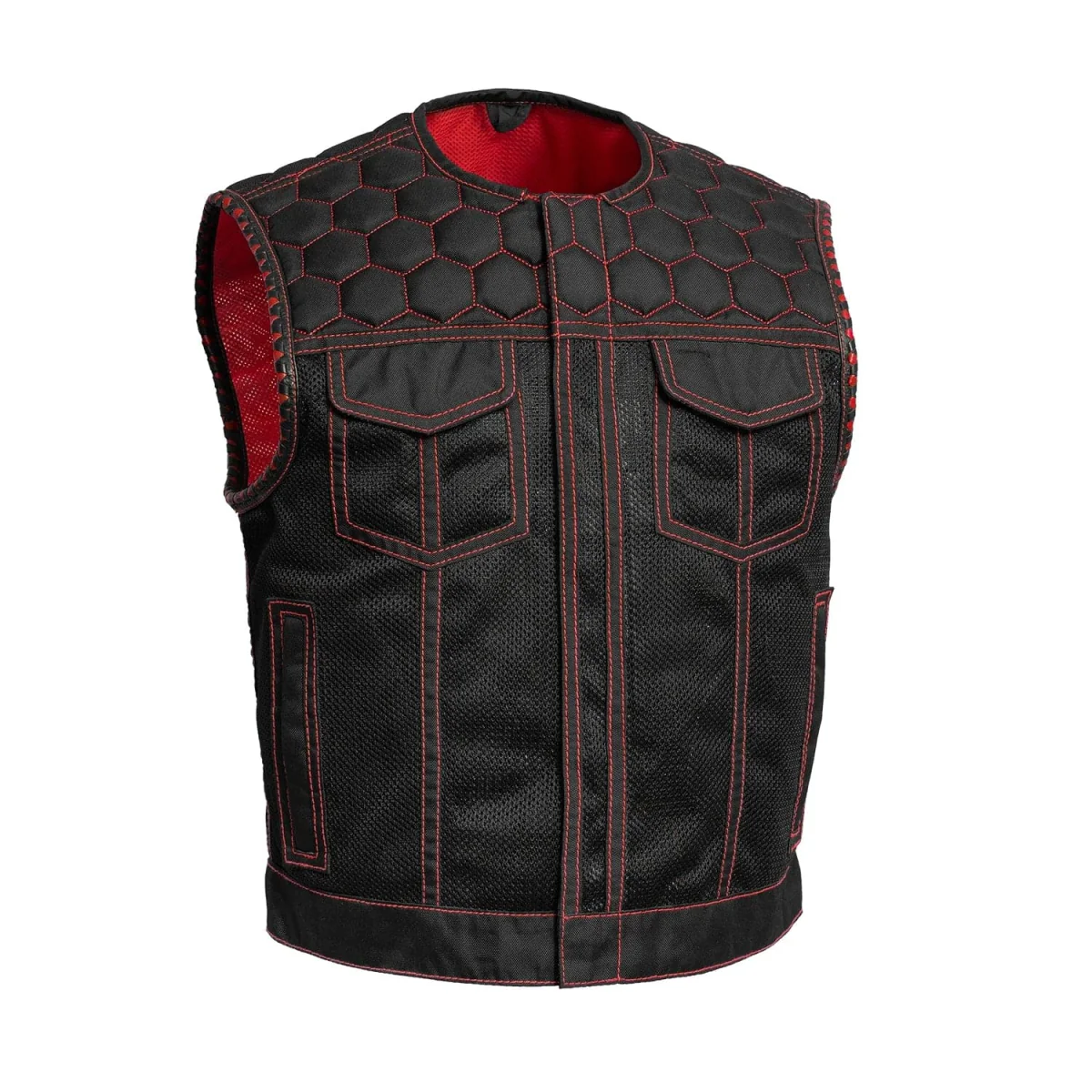 Lowside Hornet Moto Mesh Men's Club Style Vest - Image 5