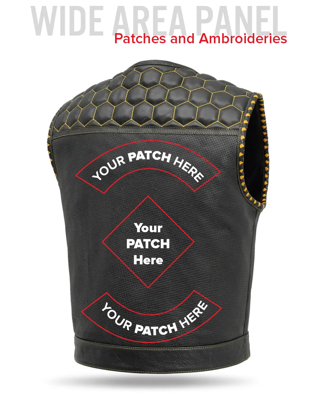Lowside Hornet Perforated Men's Club Style Leather Vest - Image 6