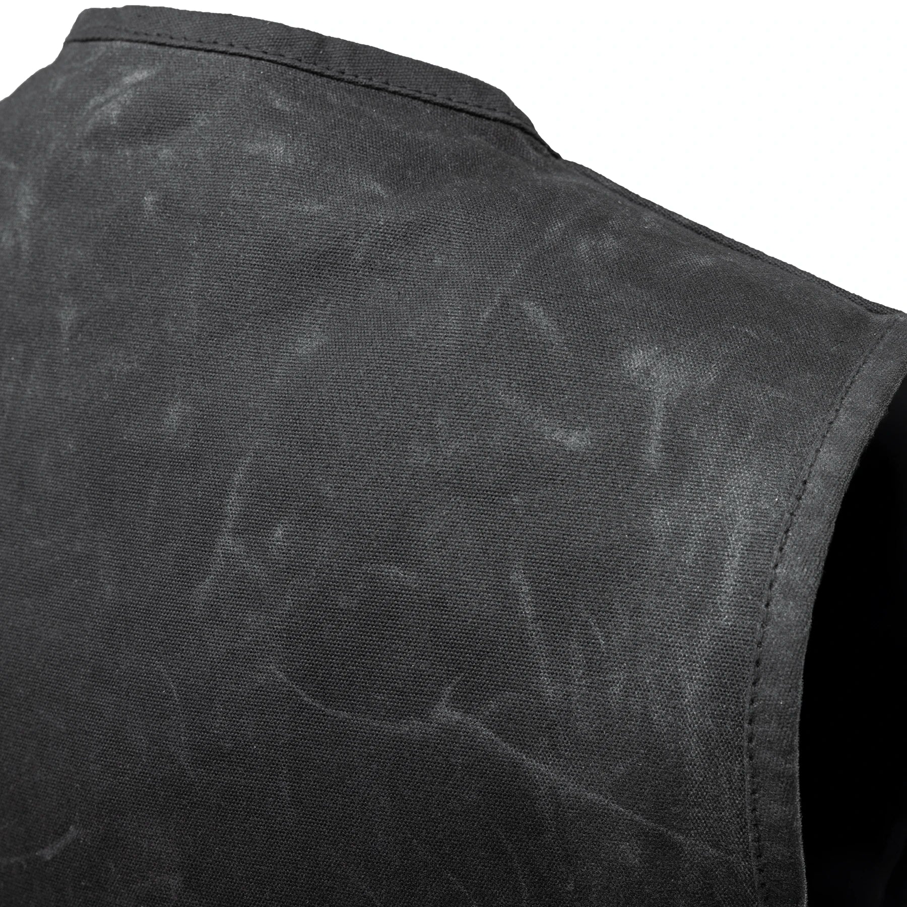 Lowside - Waxed Men's Motorcycle Canvas Vest - Image 5