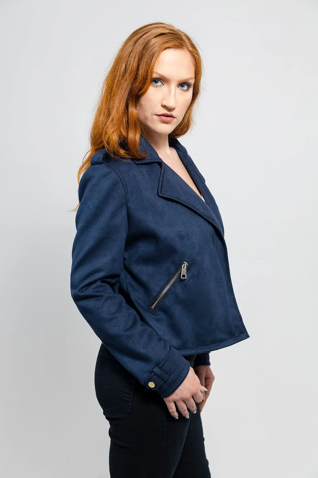 Megan Women's Vegan Faux Leather Jacket - Image 3
