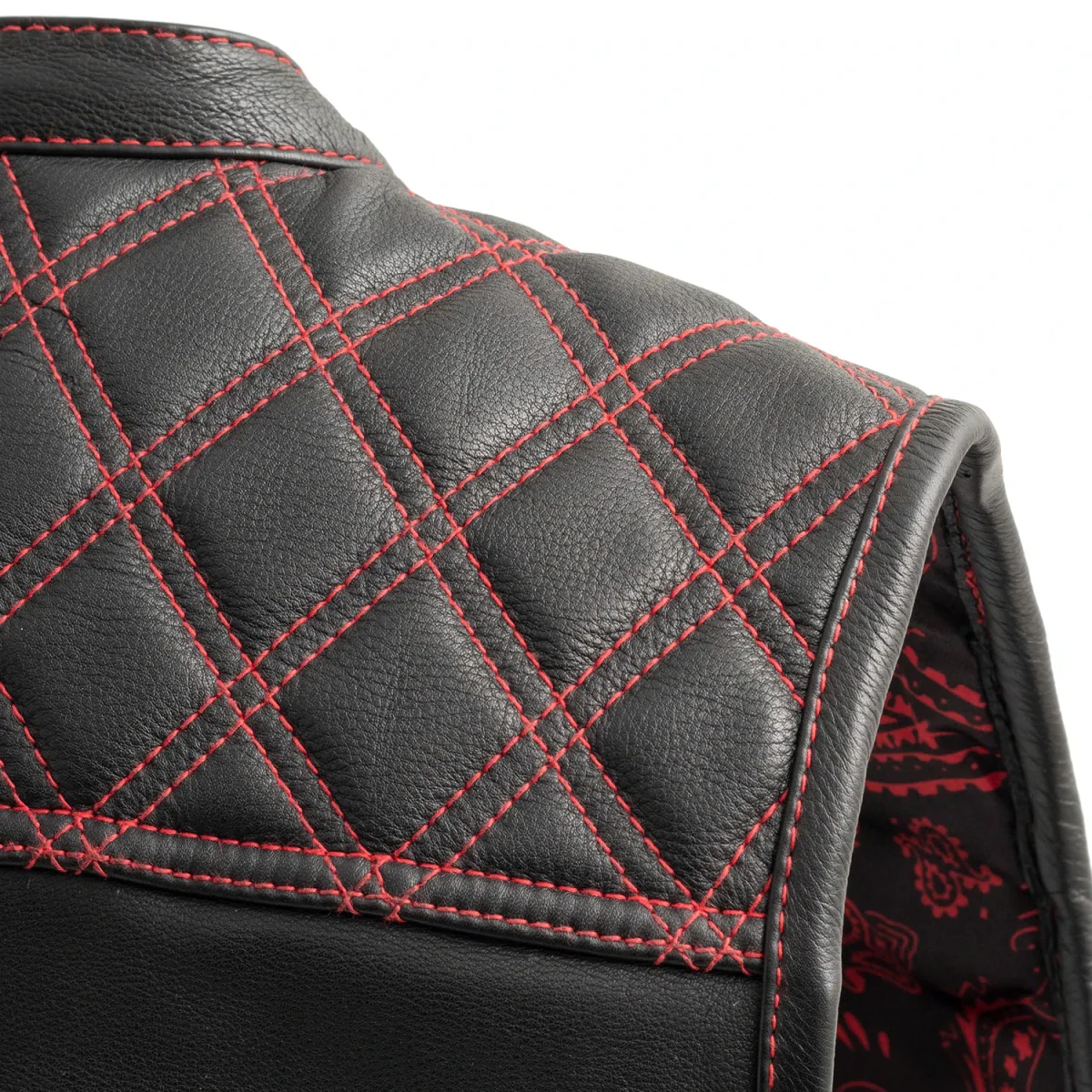 Downside Men's Motorcycle Leather Vest - Image 19