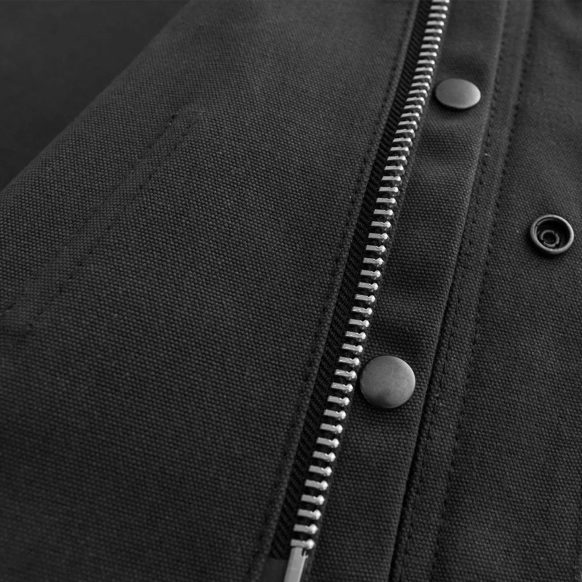Lowside Black Men's Motorcycle Canvas Vest - Image 4