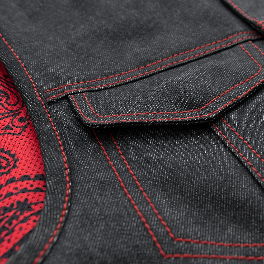 Ember Men's Motorcycle Denim Vest - Image 3