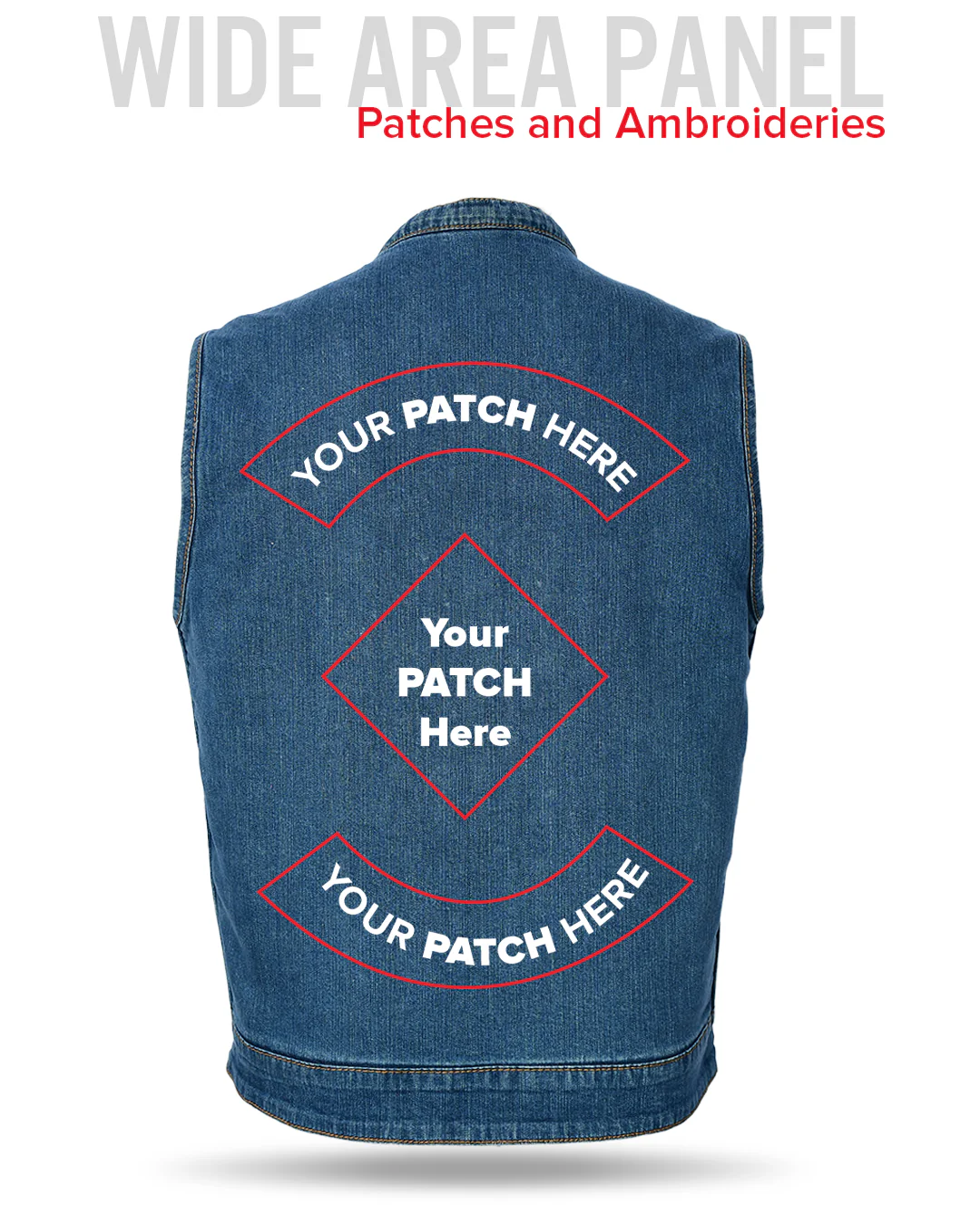 Havoc Men's Denim Motorcycle Vest - Image 8