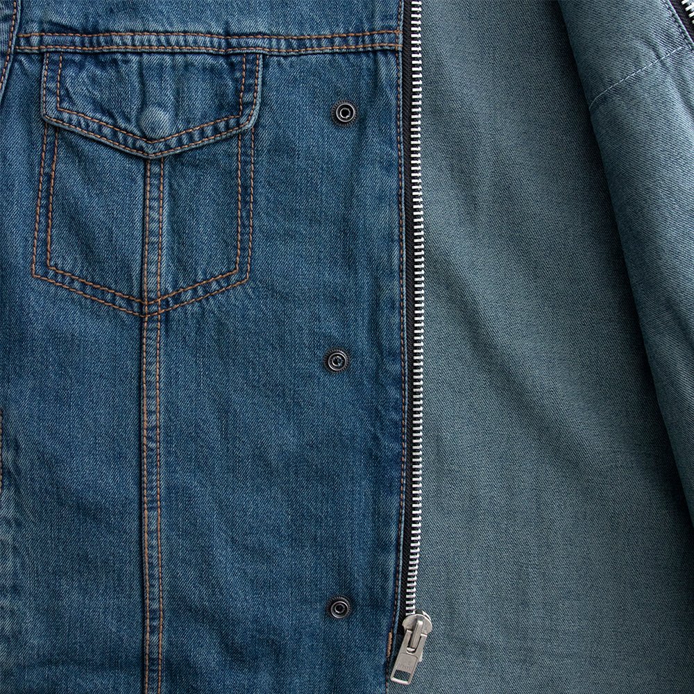 No Limit - Men's Motorcycle Denim Vest - Image 3