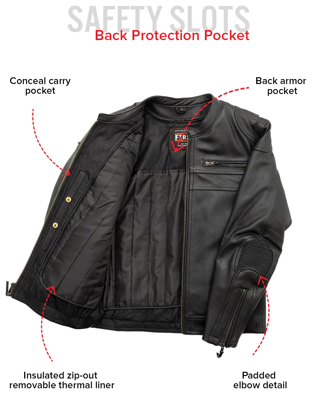 Nemesis Men's Motorcycle Leather Jacket - Image 10