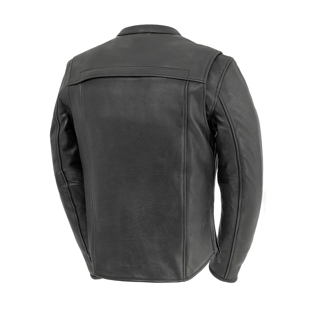 Revolt Men's Motorcycle Leather Jacket - Image 2