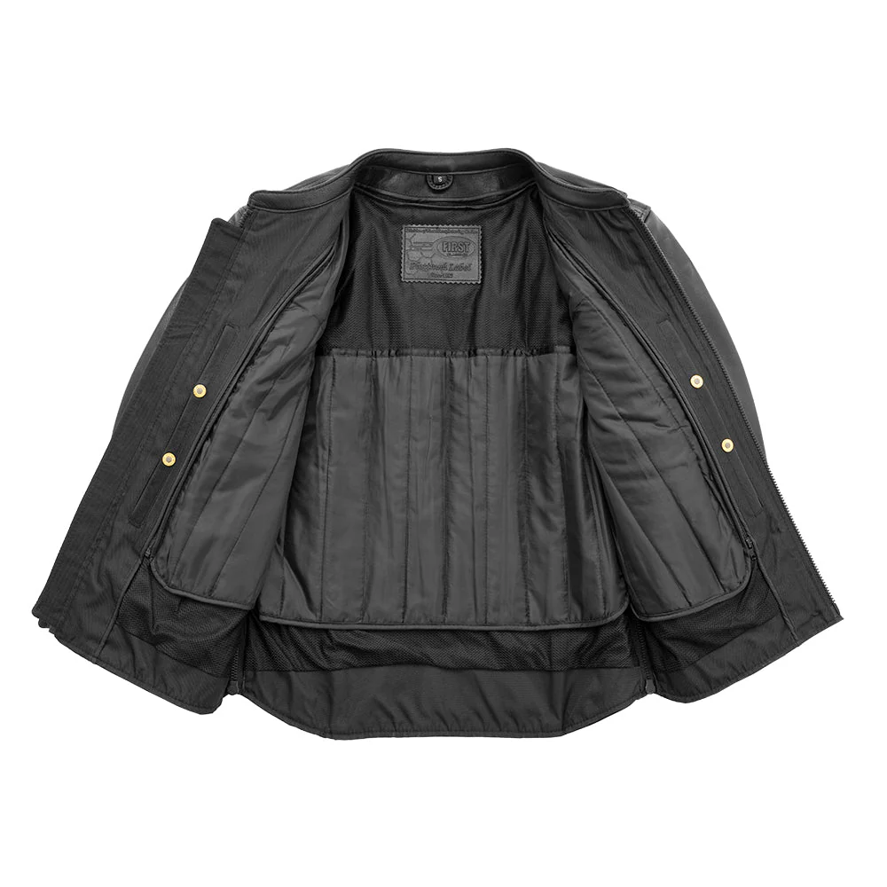 Revolt Men's Motorcycle Leather Jacket - Image 3