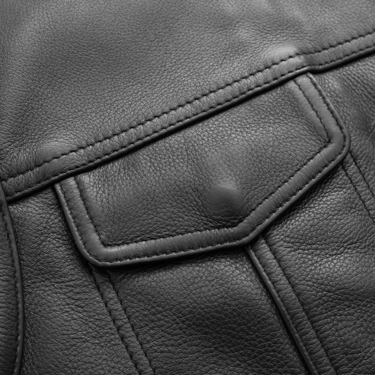 No Rival - Men's Motorcycle Leather Vest - Image 4