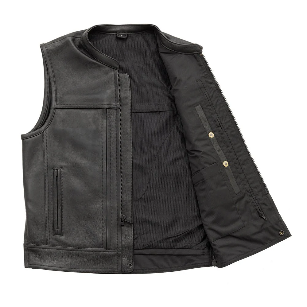 Rampage - Men's Motorcycle Leather Vest - Image 3