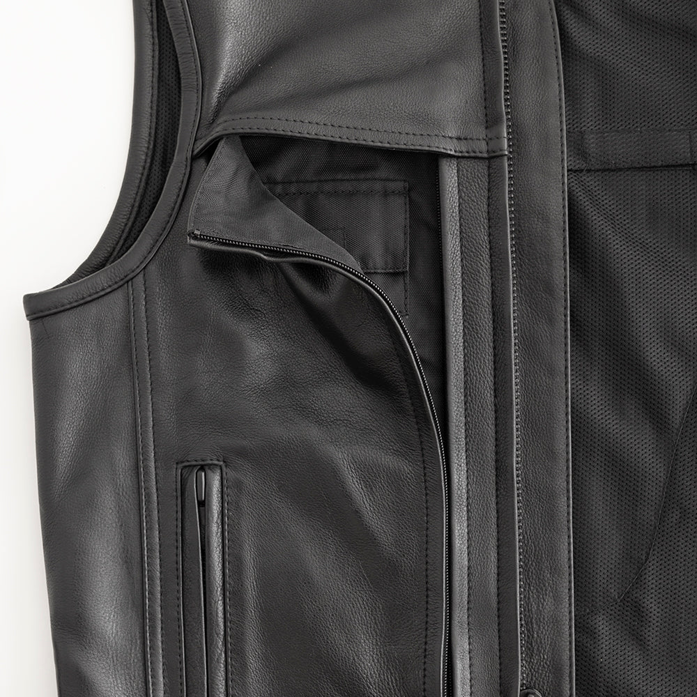 Rampage - Men's Motorcycle Leather Vest - Image 5