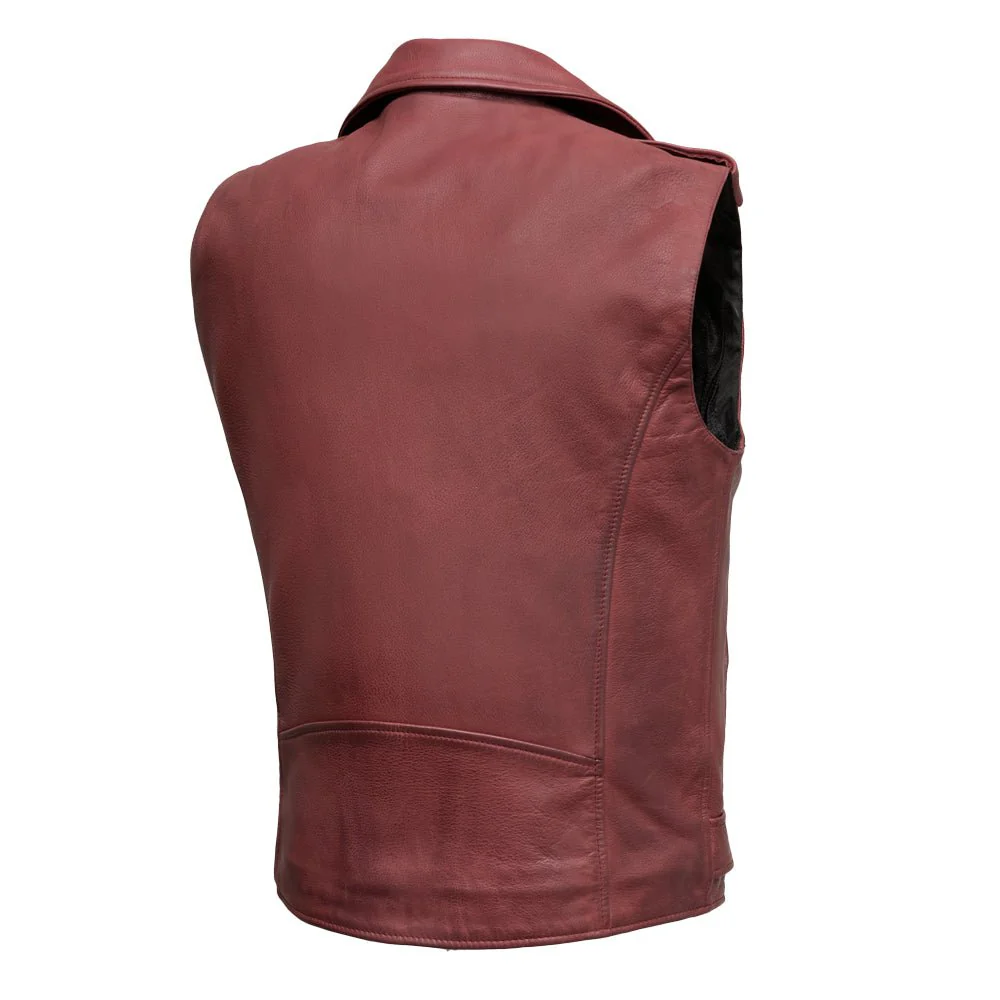 Roller - Men's Motorcycle Leather Vest - Image 2