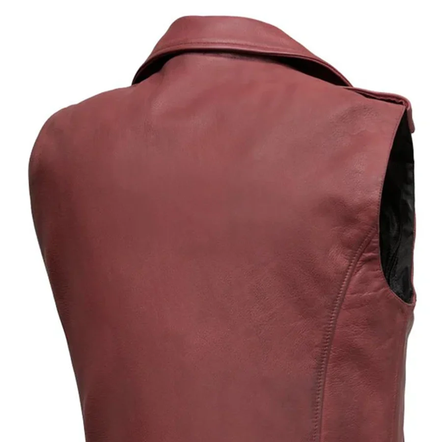 Roller - Men's Motorcycle Leather Vest - Image 5