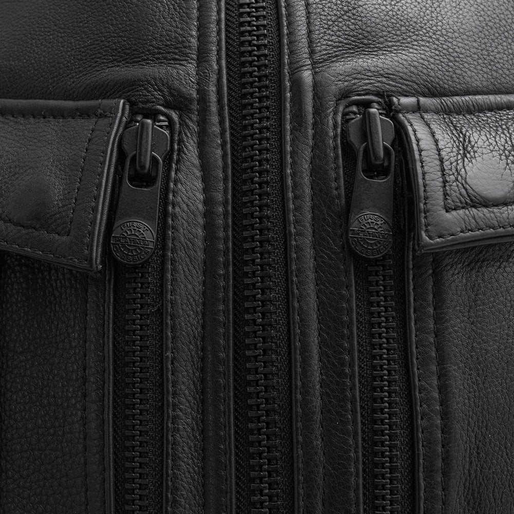 Unbeatable Men's Motorcycle Leather Vest - Image 4