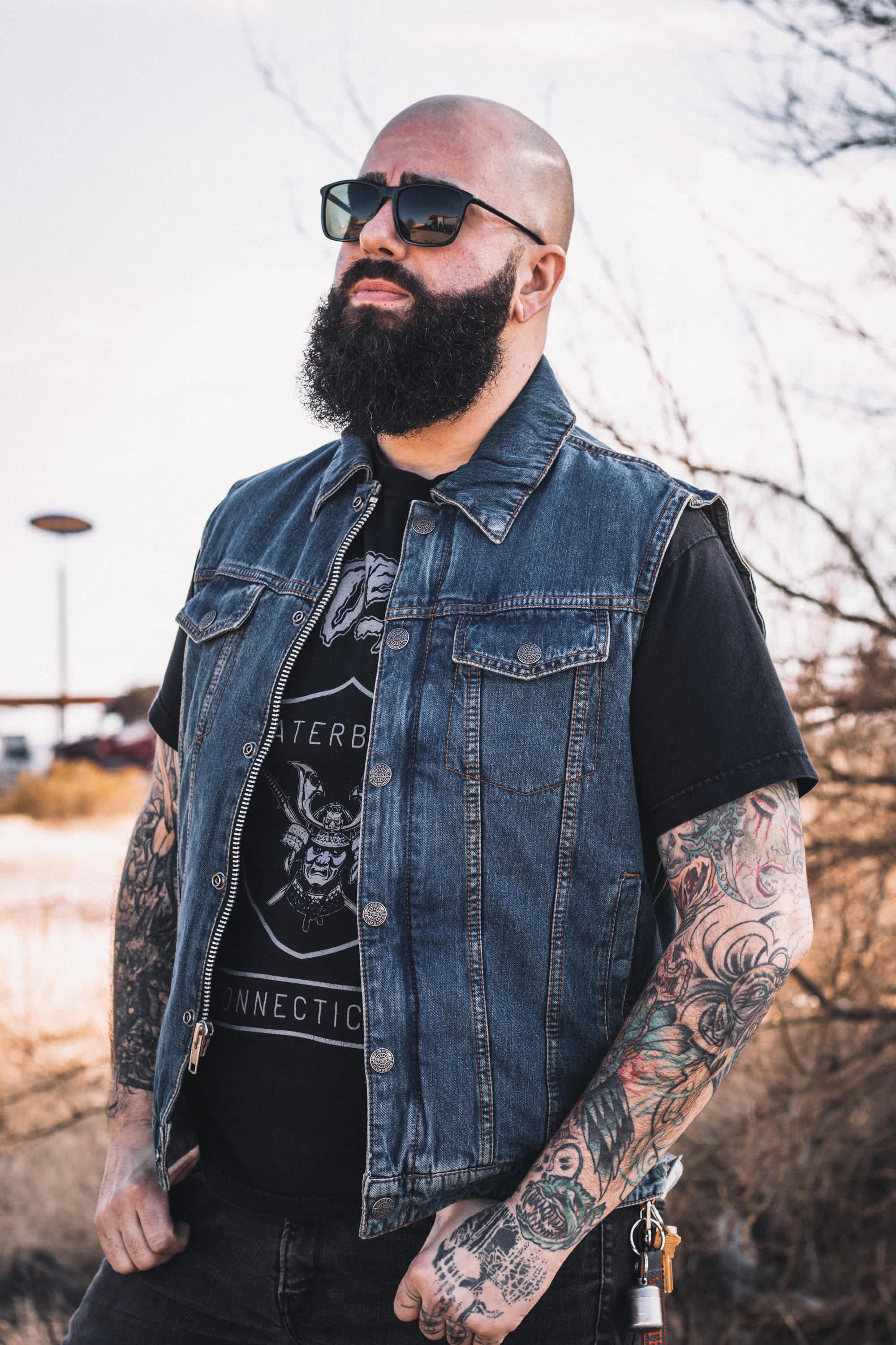 Showdown Motorcycle Lightweight Denim Vest - Image 9