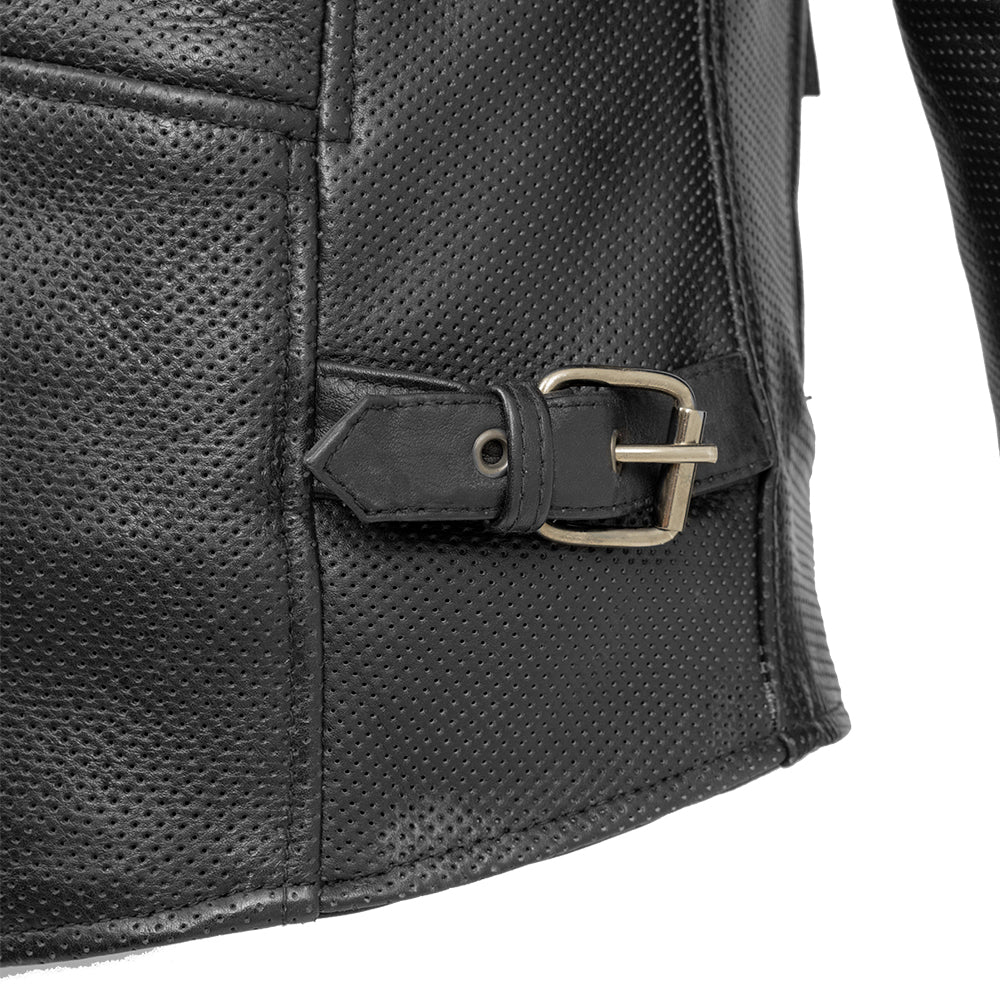 Turbine Men's Motorcycle Perforated Leather Jacket - Image 3