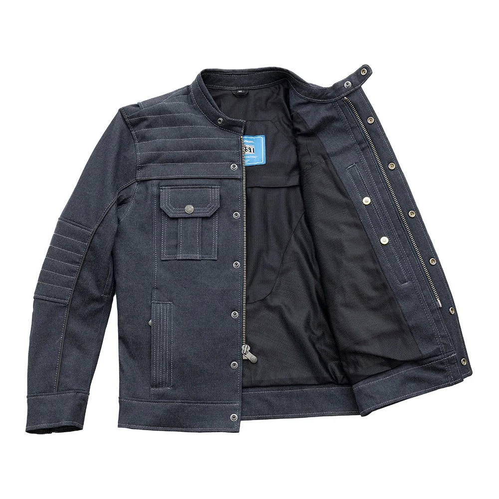 Rowdy Men's Thunder Denim Motorcycle Jacket - Image 5