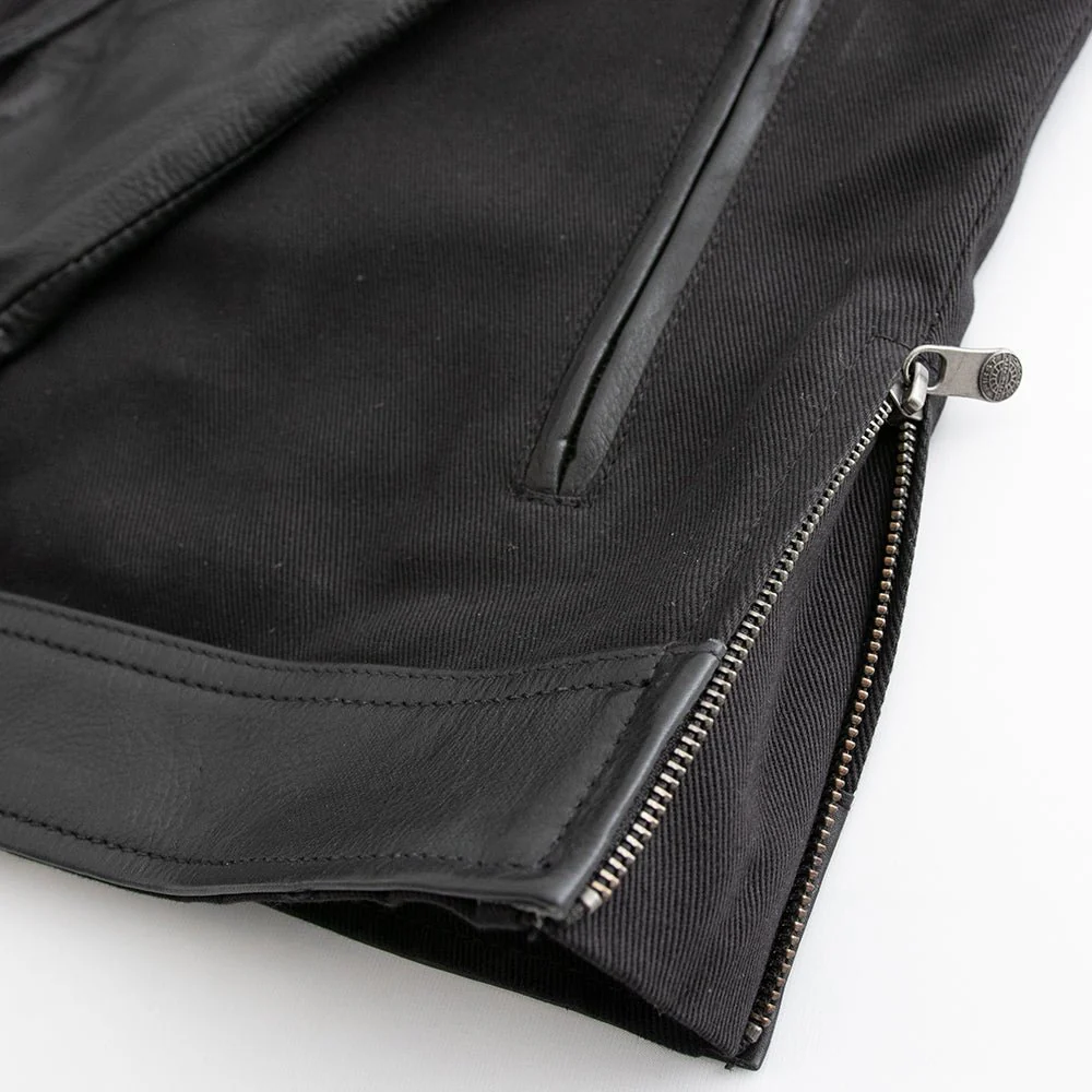 Daredevil Men's Motorcycle Twill/Leather Jacket - Image 4