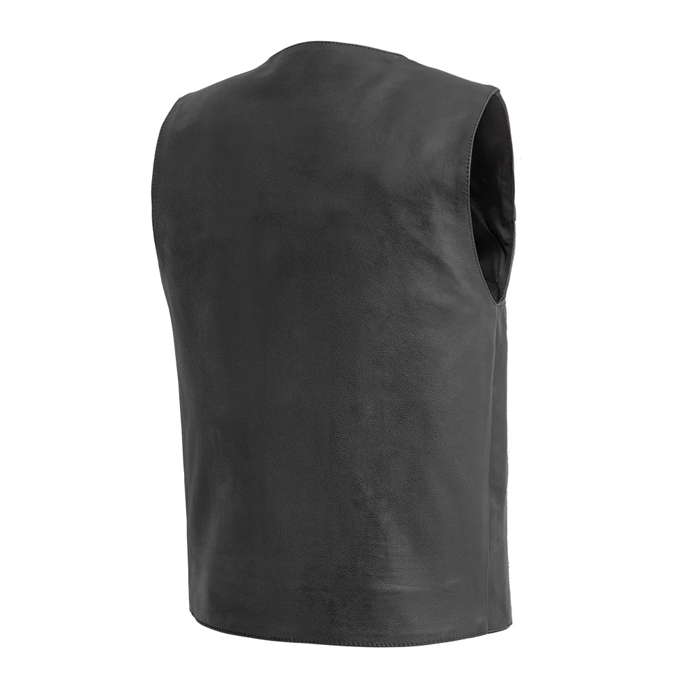 Texan Men's Motorcycle Western Style Leather Vest - Image 2