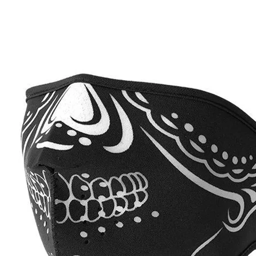 Neoprene Half Face Inverse Skull Riding Mask - Image 10