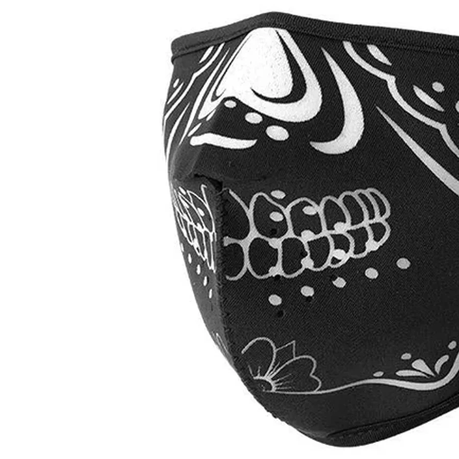 Neoprene Half Face Inverse Skull Riding Mask - Image 11