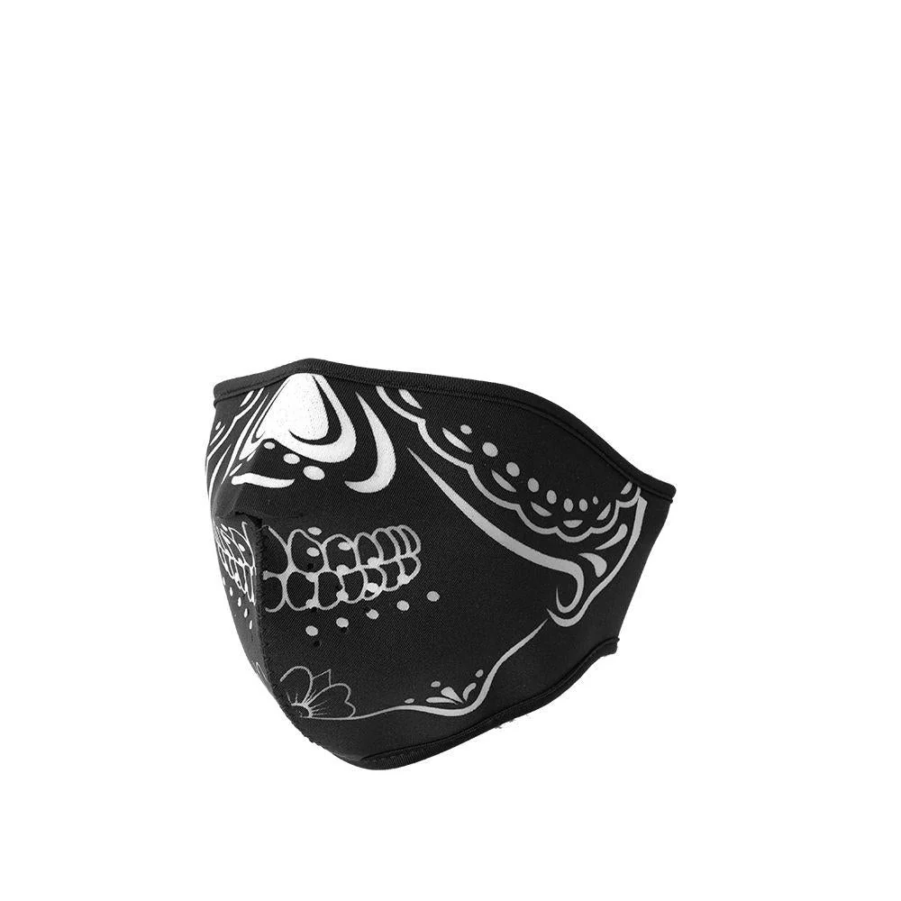 Neoprene Half Face Inverse Skull Riding Mask - Image 2