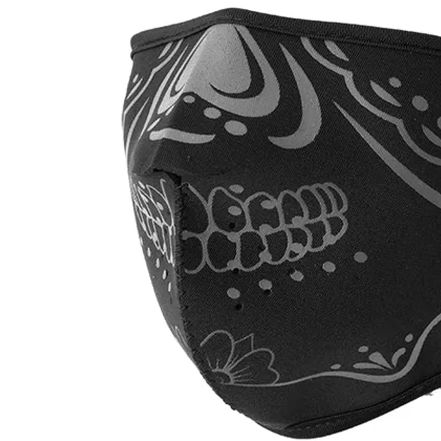 Neoprene Half Face Inverse Skull Riding Mask - Image 4