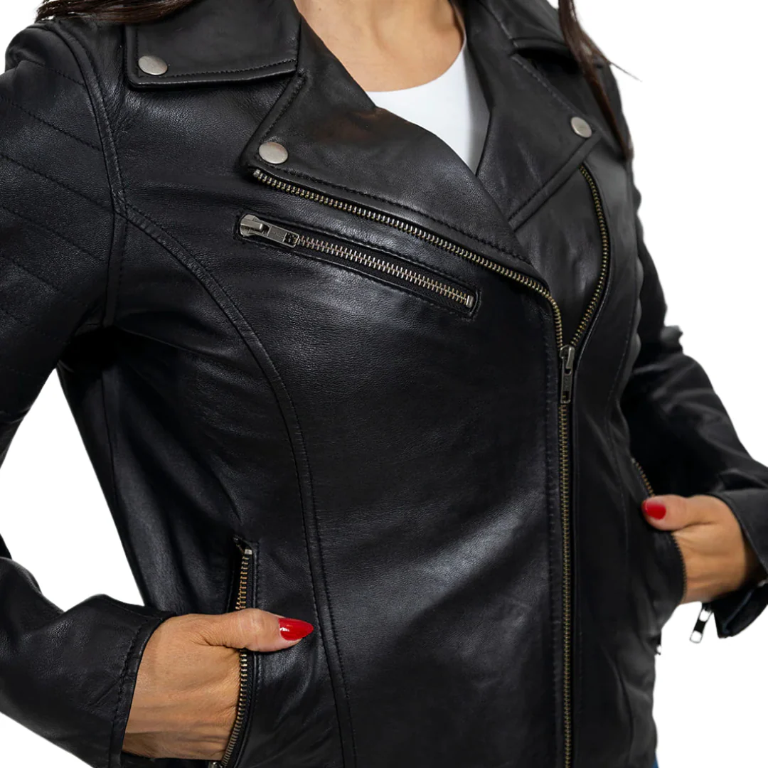 Princess Fashion Lambskin Leather Jacket - Image 9