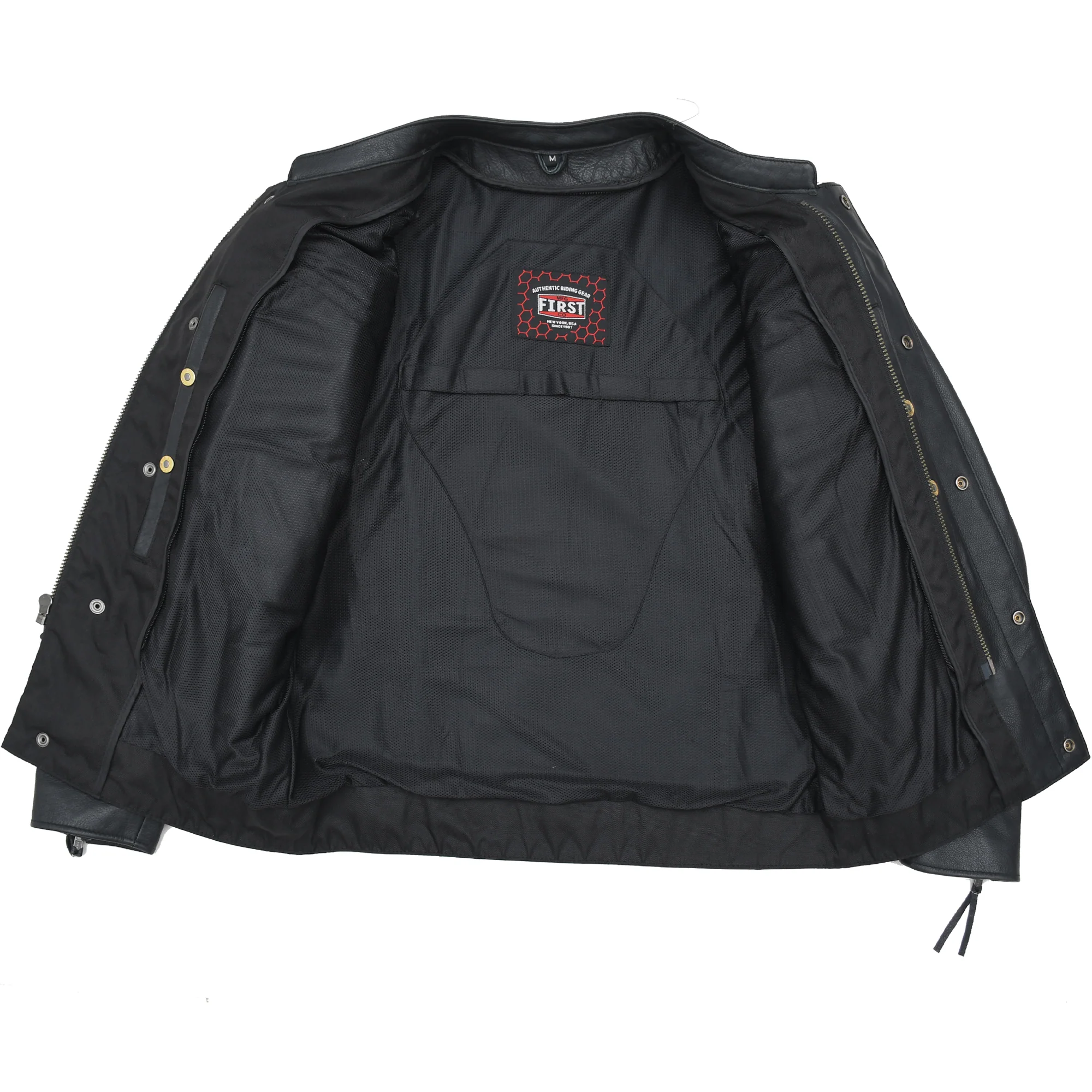 Raider Men's Motorcycle Leather Jacket - Image 15