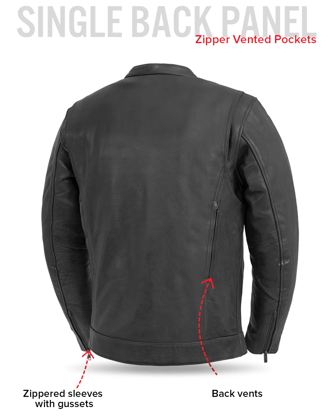 Raider Men's Motorcycle Leather Jacket - Image 20