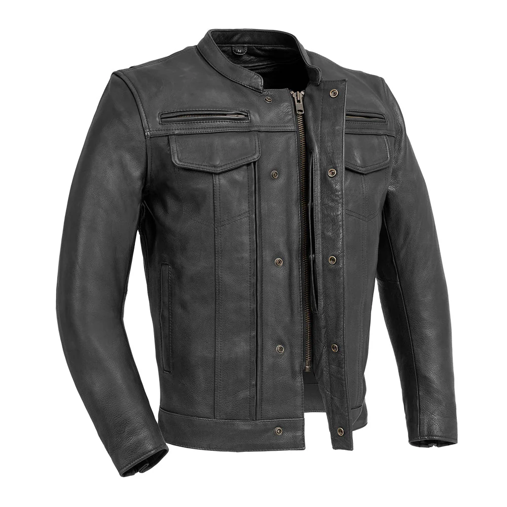 Raider Men's Motorcycle Leather Jacket - Image 3