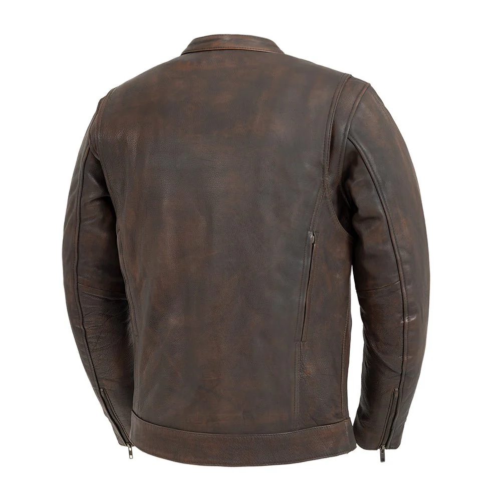 Raider Men's Motorcycle Leather Jacket - Image 9