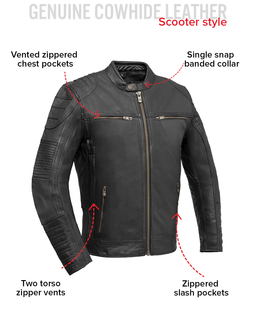 Raptor Men's Motorcycle Leather Jacket - Image 8