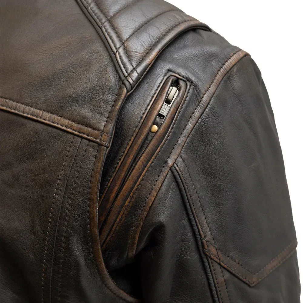 Rider Club - Men's Leather Motorcycle Jacket - Image 4