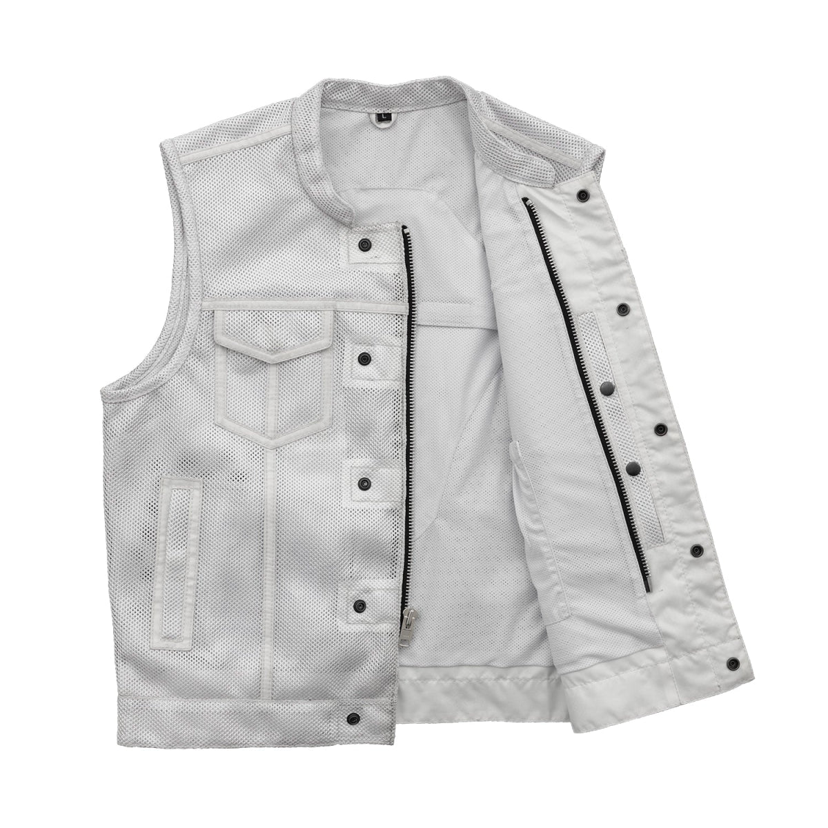 Sharp Shooter Moto Mesh Men's Motorcycle Vest - Image 6
