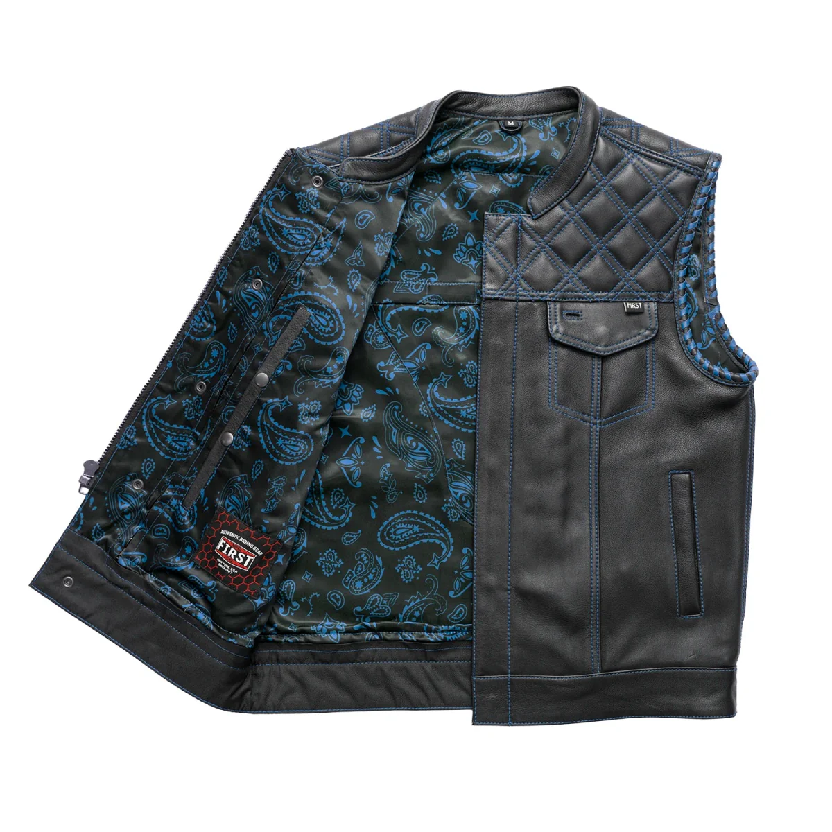 Sinister - Men's Motorcycle Leather Vest - Image 11