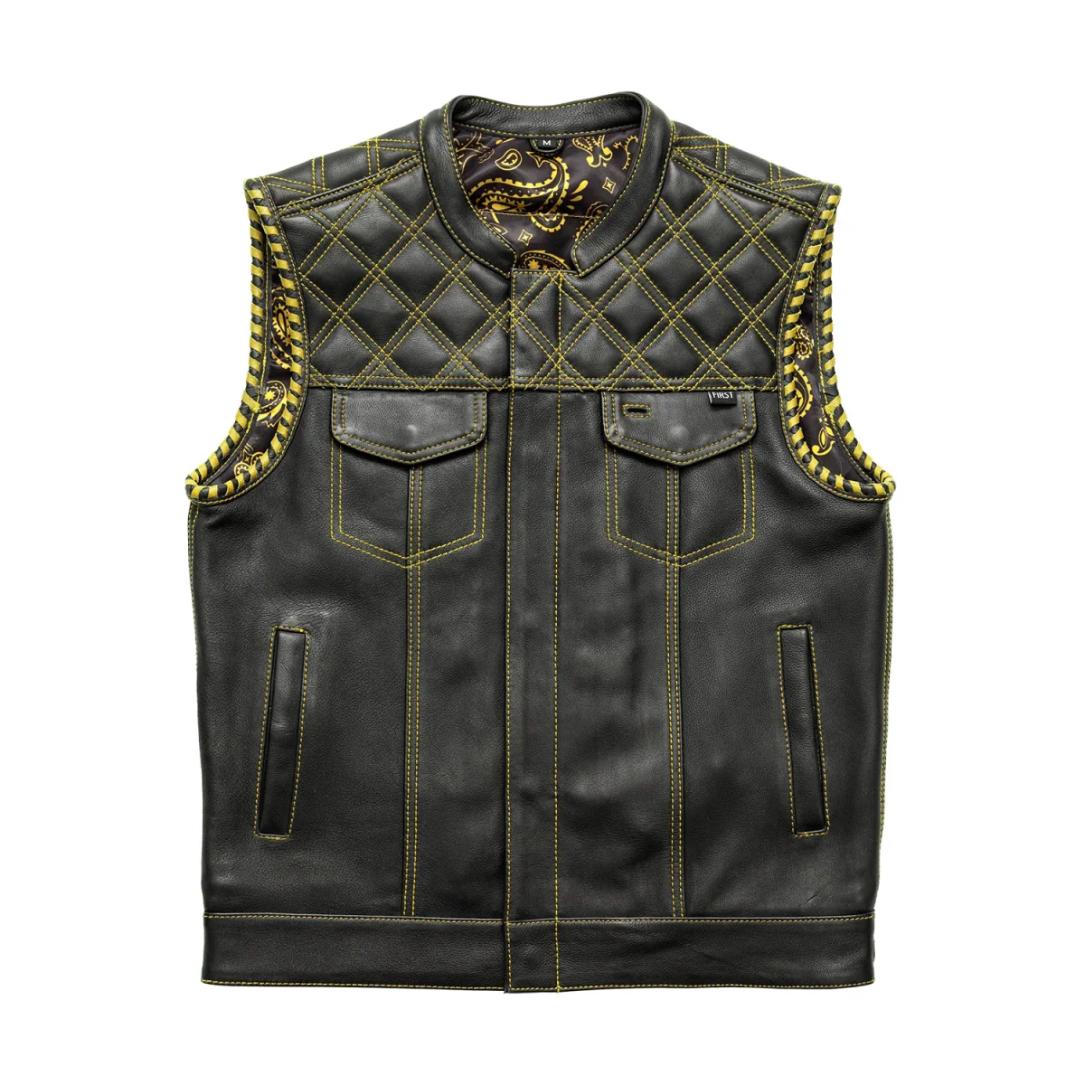 Sinister - Men's Motorcycle Leather Vest - Image 12