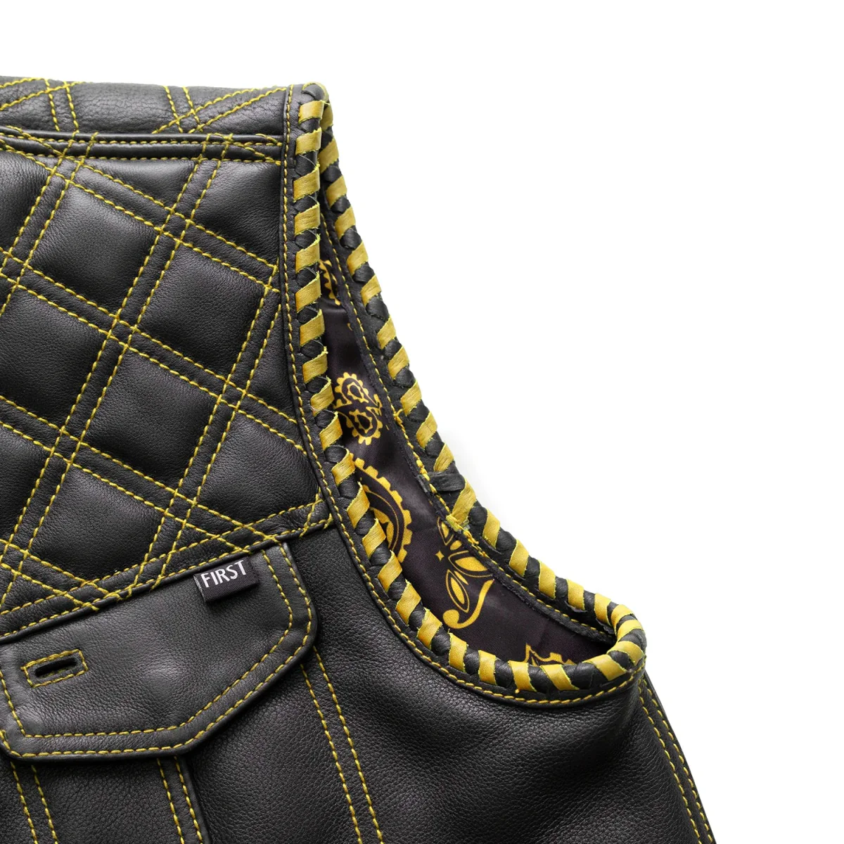 Sinister - Men's Motorcycle Leather Vest - Image 14