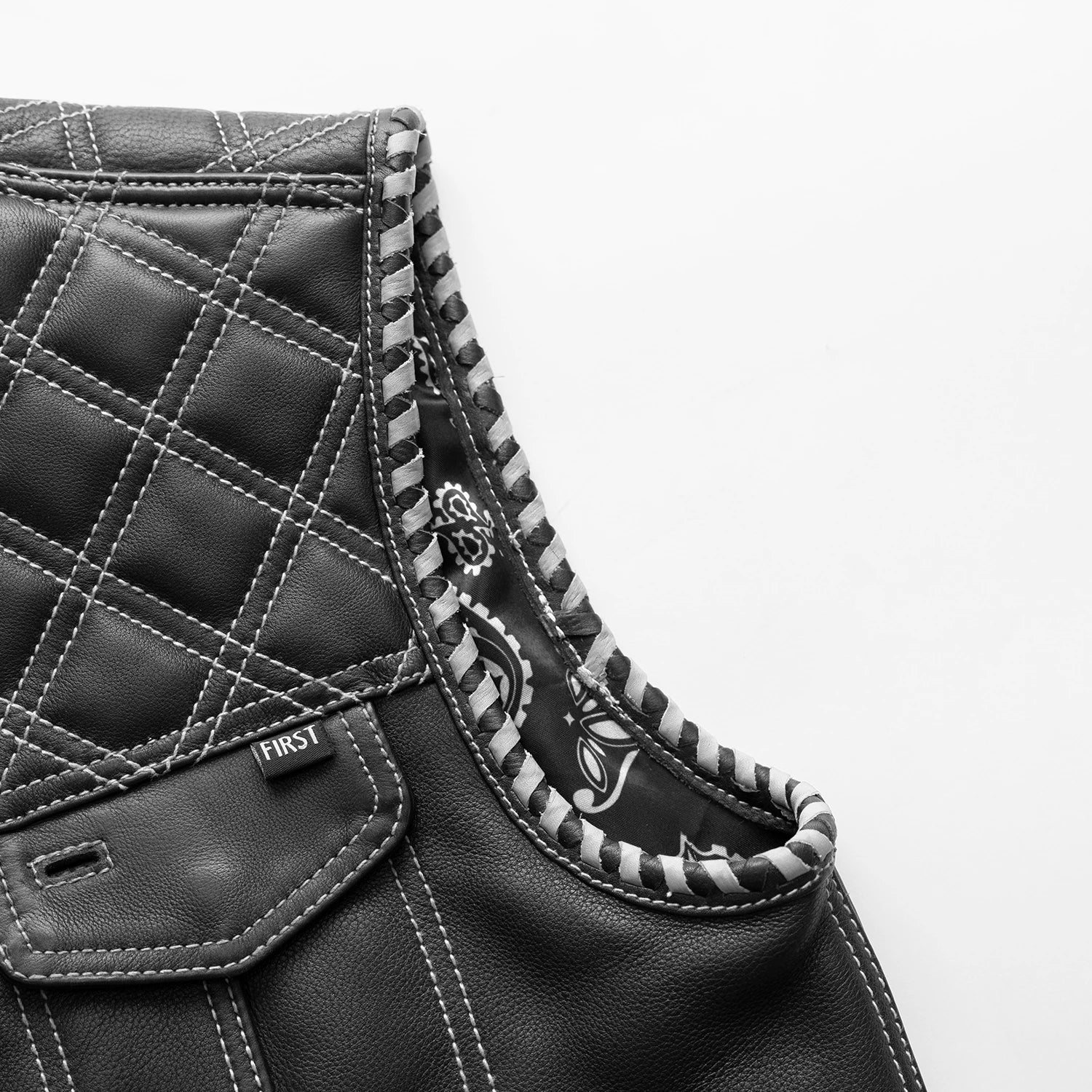 Sinister - Men's Motorcycle Leather Vest - Image 18