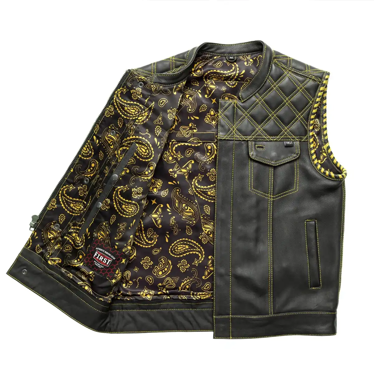 Sinister - Men's Motorcycle Leather Vest - Image 23