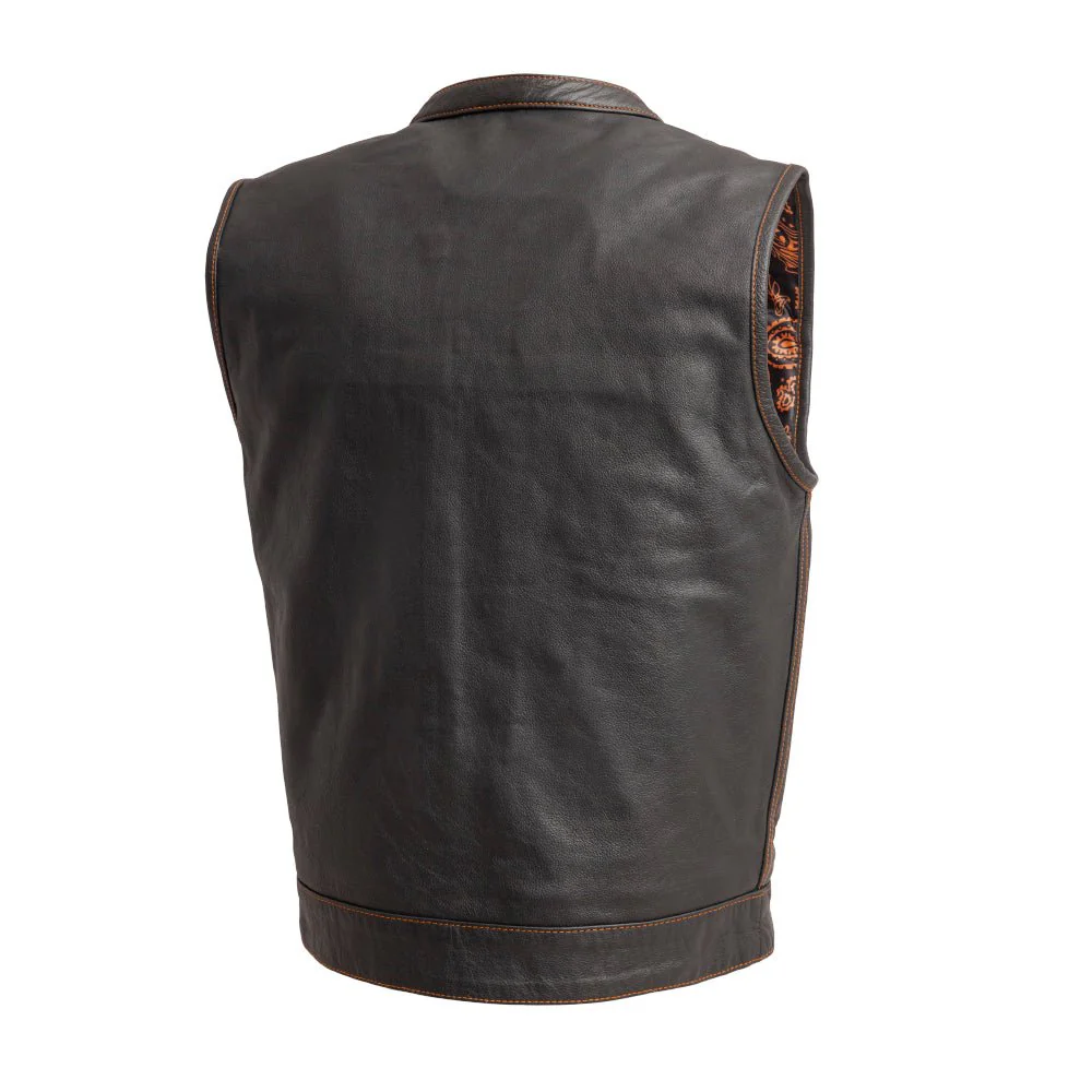 The Cut Men's Motorcycle Leather Vest, Multiple Color Options - Image 14