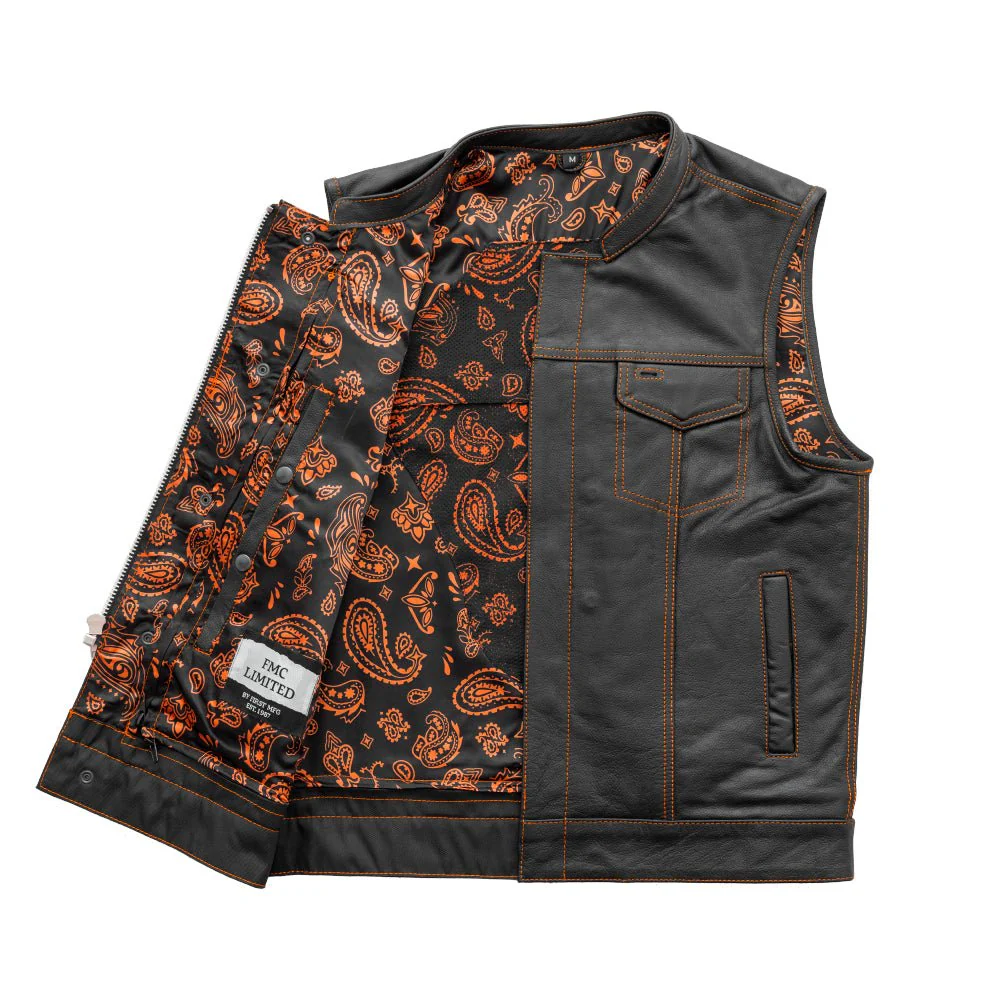 The Cut Men's Motorcycle Leather Vest, Multiple Color Options - Image 15