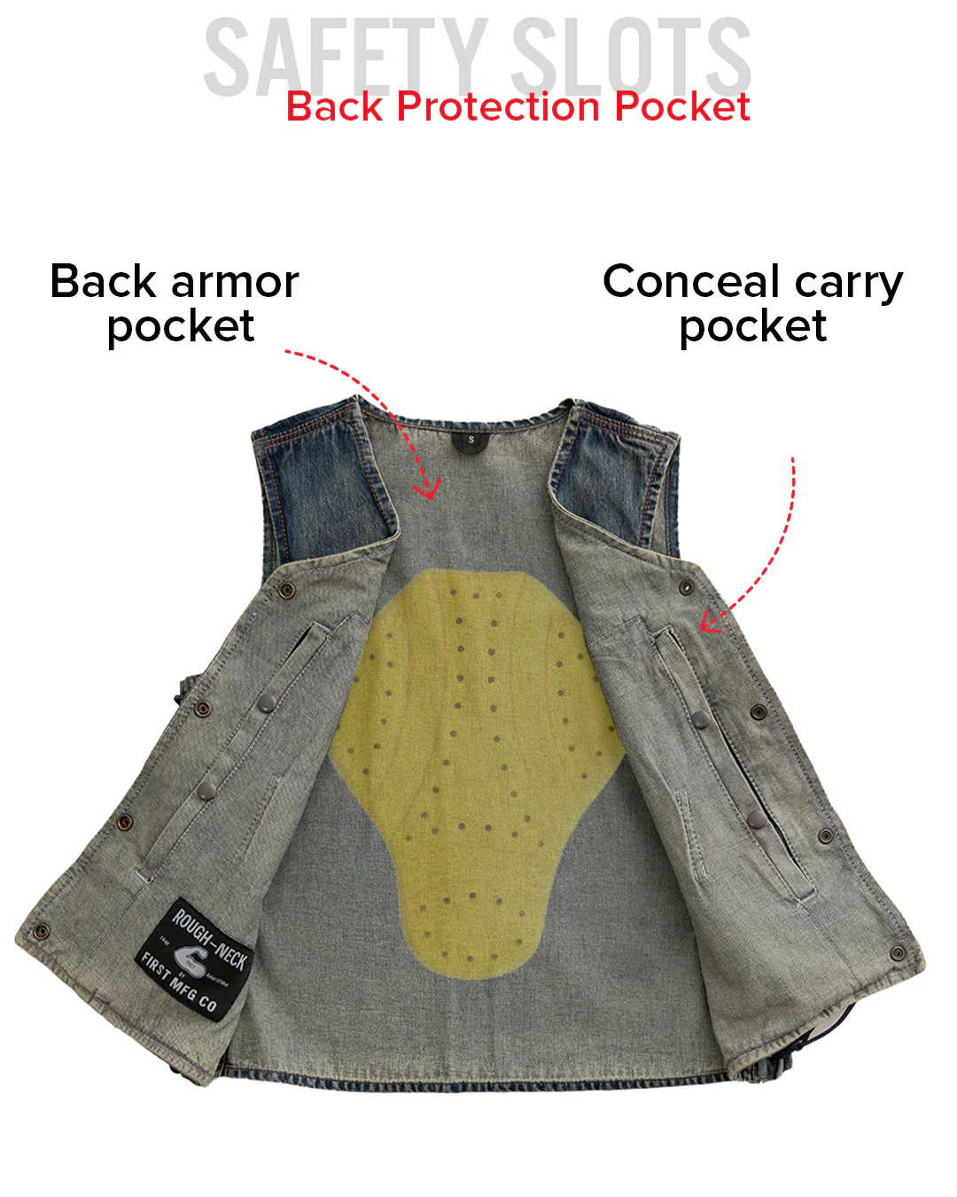 Tiff Women's Motorcycle Denim Vest - Image 7