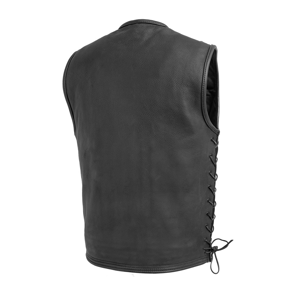 Venom Men's Motorcycle Leather Vest - Image 2