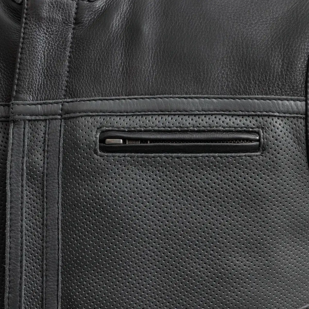 V-Twin Visionary Battleship Perforated Leather Vest - Image 5