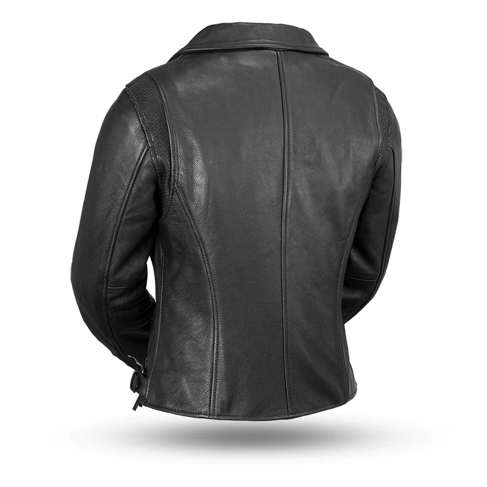Monte Carlo - Women's Leather Motorcycle Jacket - Image 2