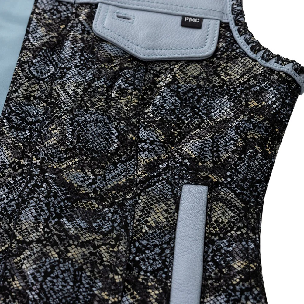 Blue Viper Women's Club Style Leather Motorcycle Vest - Limited Edition - Image 7