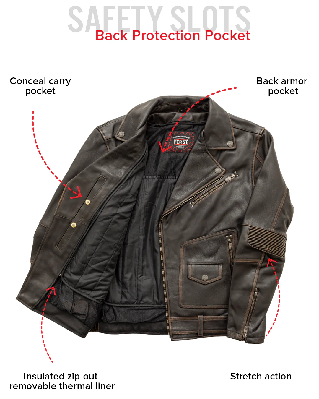 Wrath Men's Motorcycle Leather Jacket - Image 11